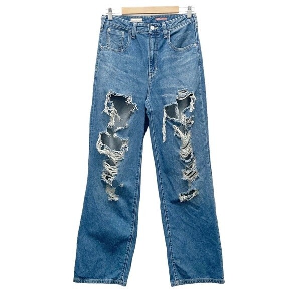 Anthropologie Pilcro The Joey High-Rise Straight Jeans Blair Wash Womens Size 27 - Picture 1 of 16